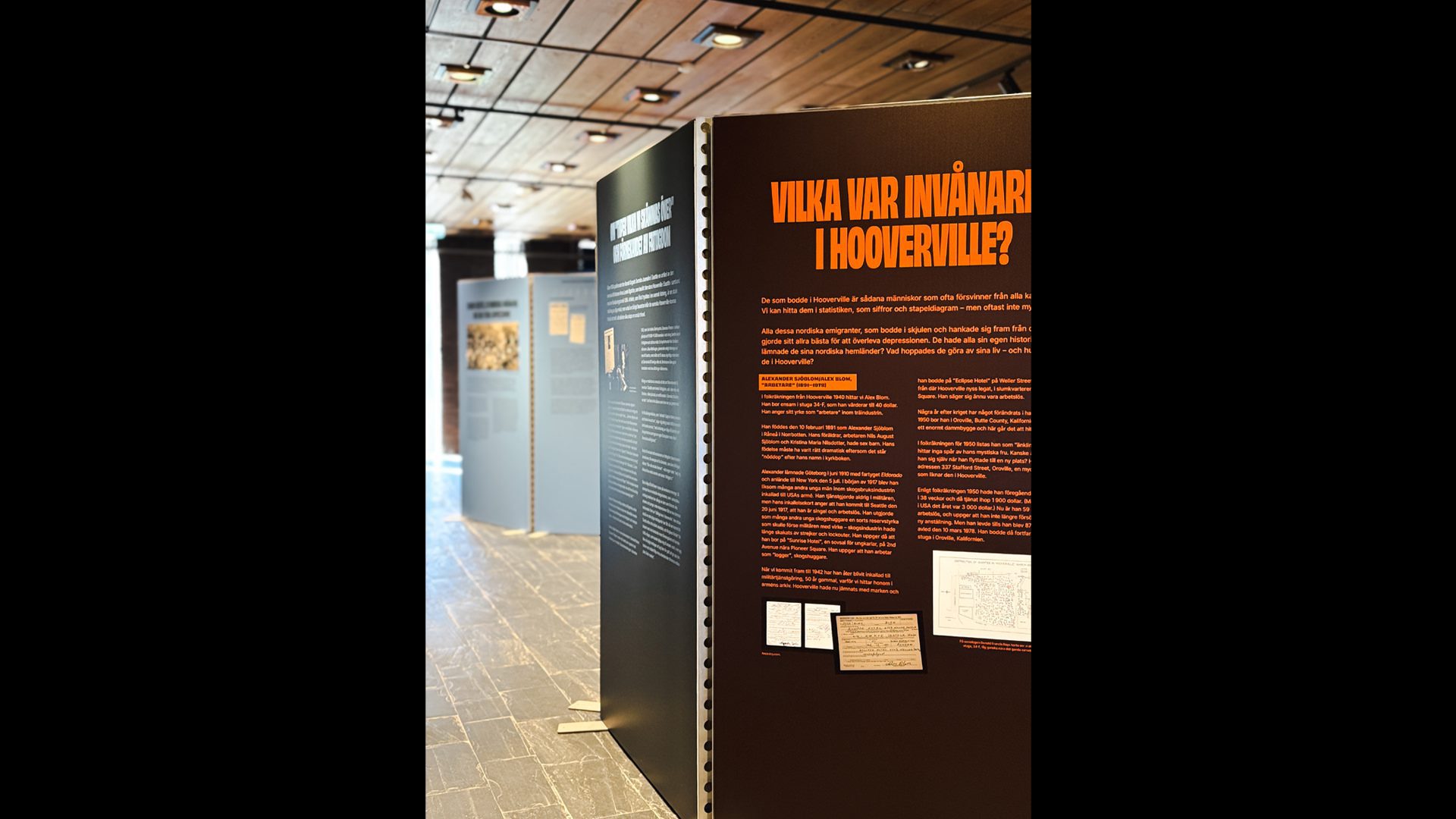 Bild från utställningen Hooverville på Utvandrarnas hus